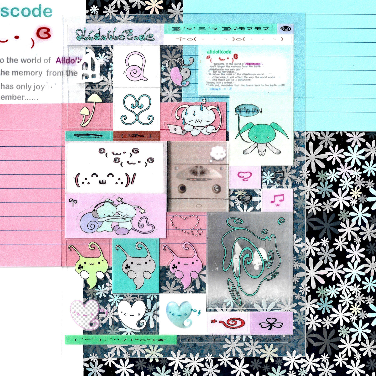 "Angel Garden" sticker sheet - alldollscode