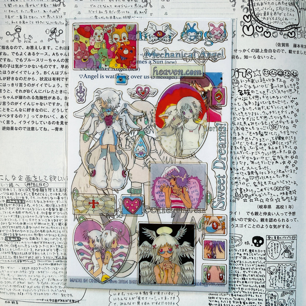 "Mechanical Angel" sticker sheet - OLIWA
