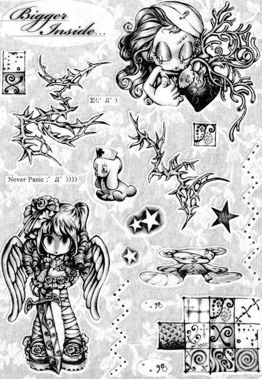 "Bigger Angel" sticker sheet - Fuzzy Land