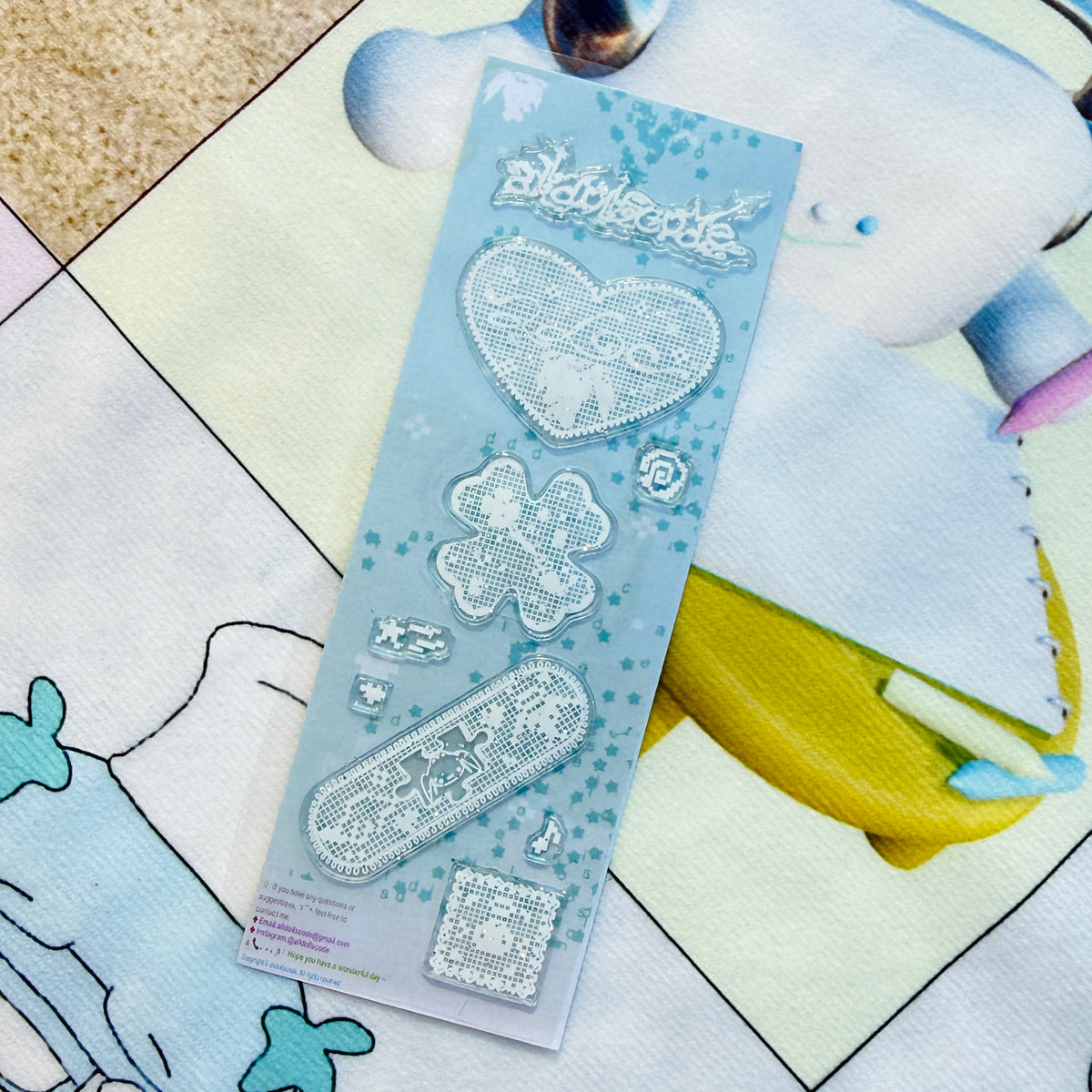 "Lace angel" sticker sheet - alldollscode