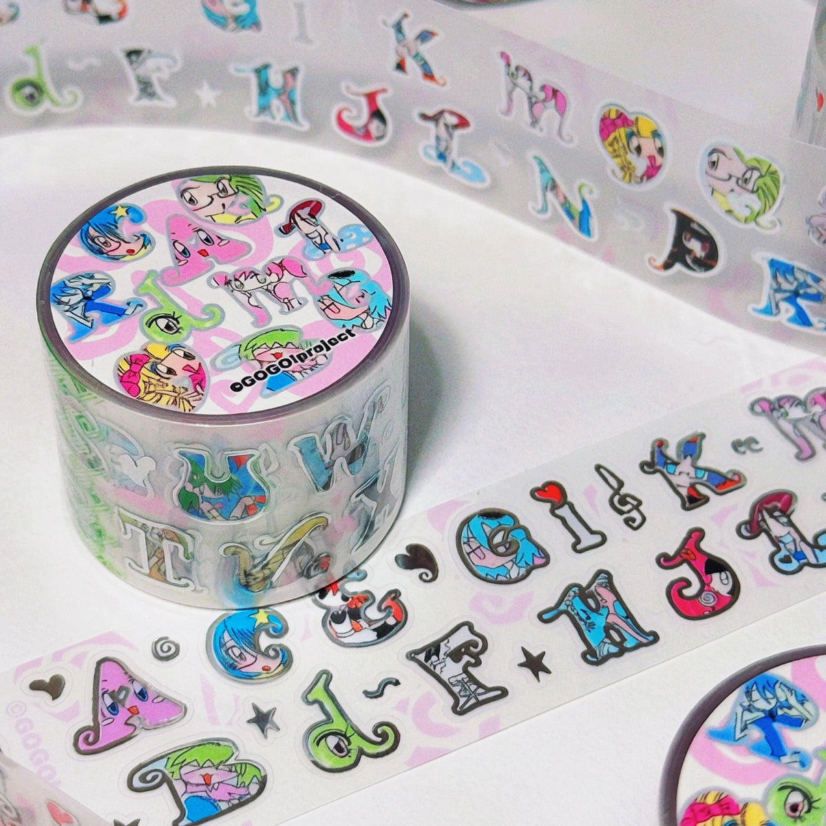 "With bishojo ! ABC" sticker roll tape - GOGO!Project