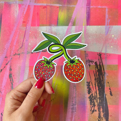 "Strawberries" sticker - Eva Malley