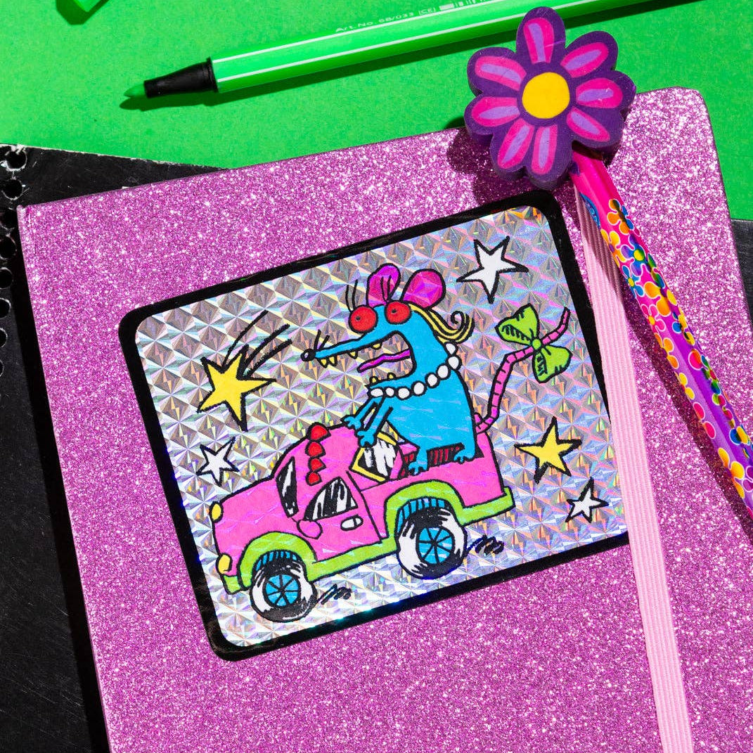 "Hell on wheels" sticker - gentle thrills