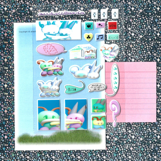 "Soft!" sticker sheet  - alldollscode