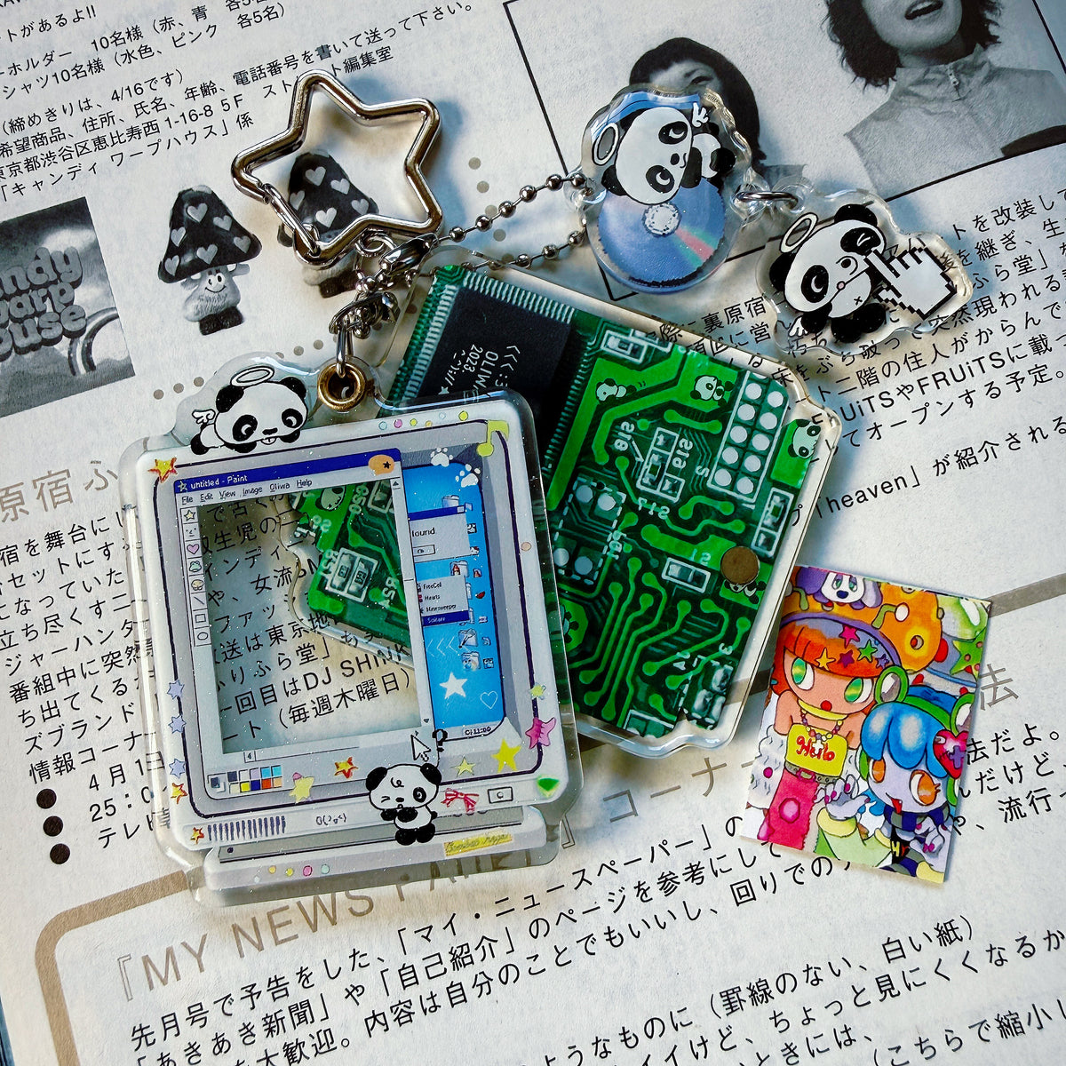 “Mini Panda computer” keychain - Oliwa