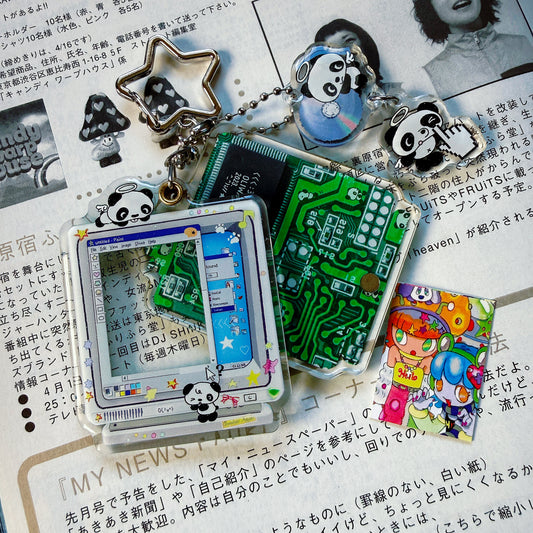 “Mini Panda computer” keychain - Oliwa
