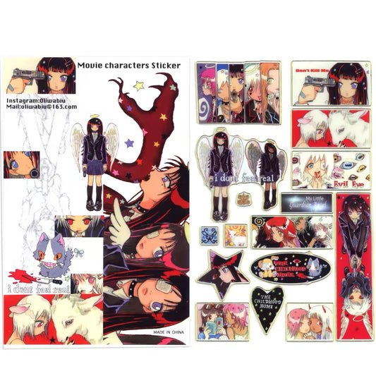 "Movie Characters" sticker sheet - OLIWA