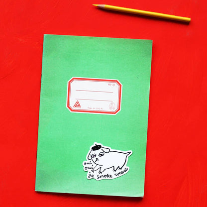 "Weed dog" sticker - gentle thrills