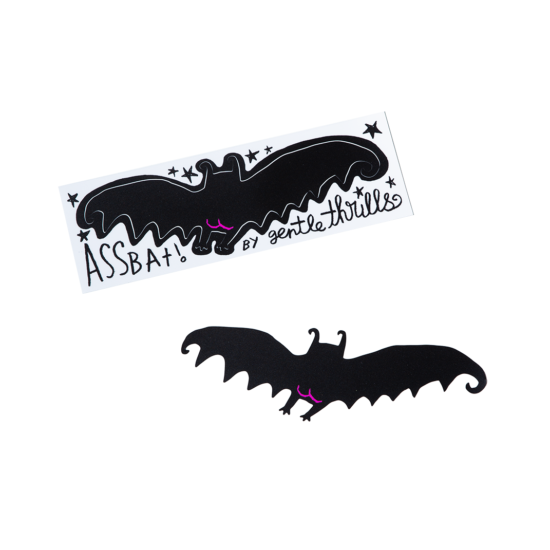Assbat sticker - gentle thrills