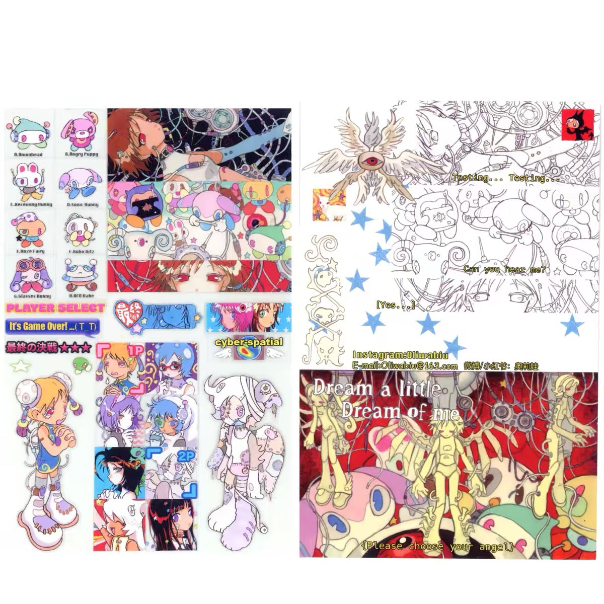 "Game Player" sticker sheet - OLIWA