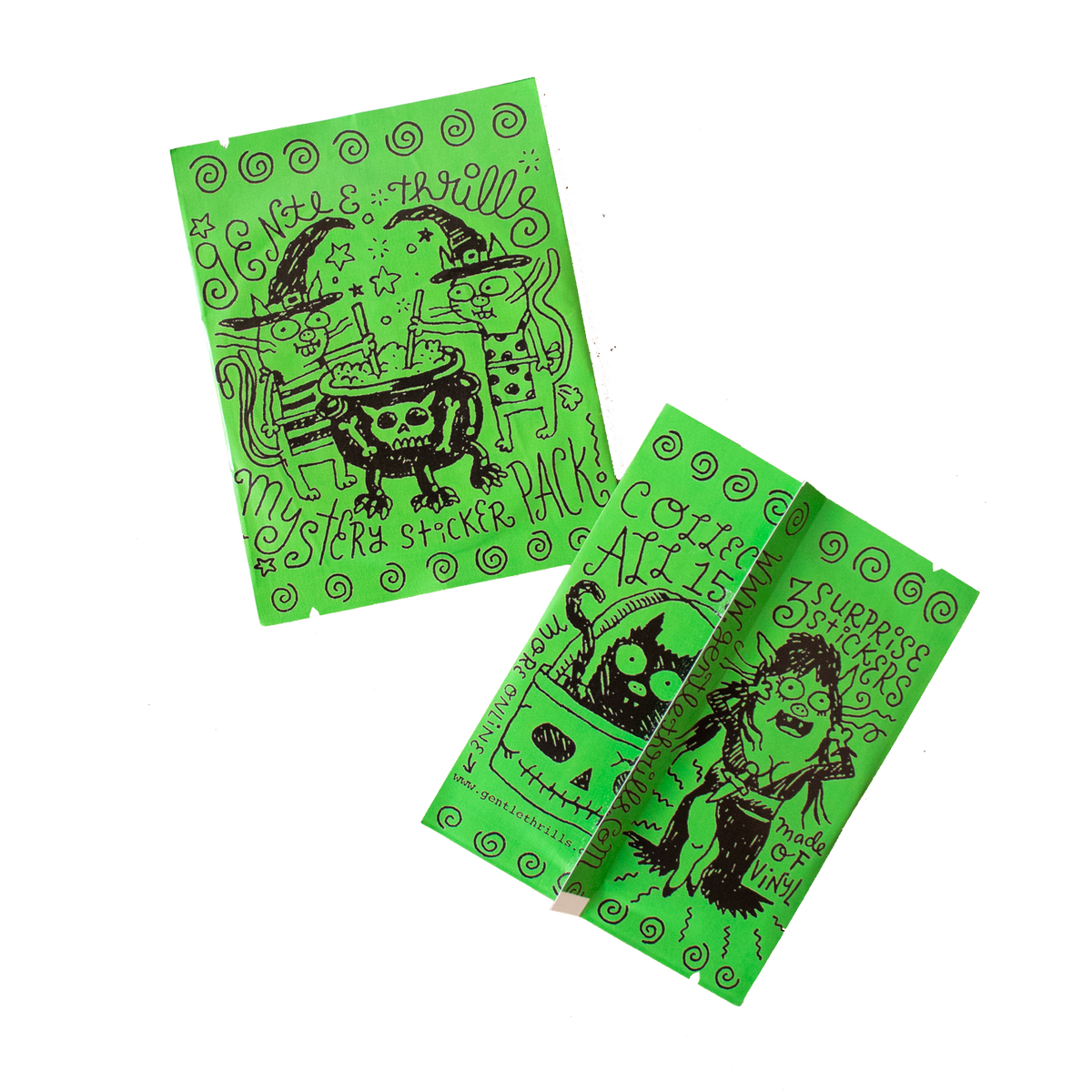 Mystery halloween sticker pack - gentle thrills