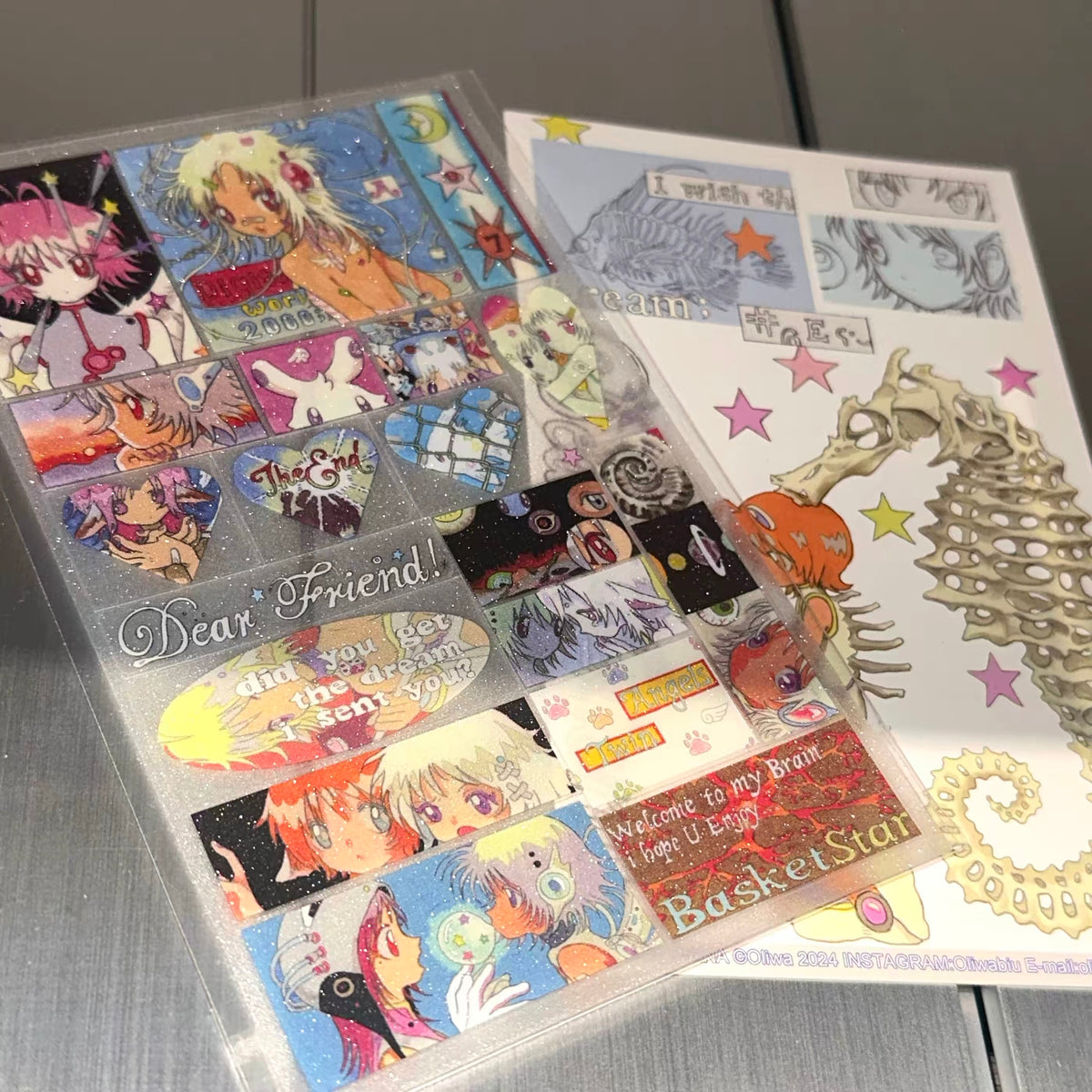 "Dear Friend" sticker sheet - OLIWA