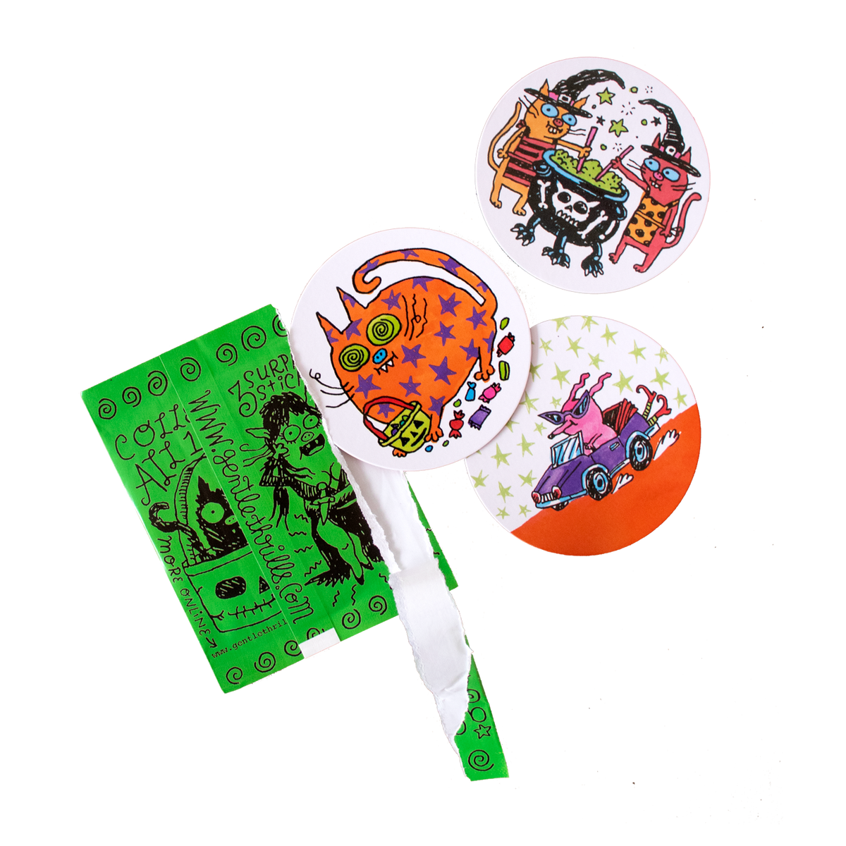 Mystery halloween sticker pack - gentle thrills