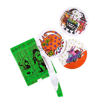 Mystery halloween sticker pack - gentle thrills