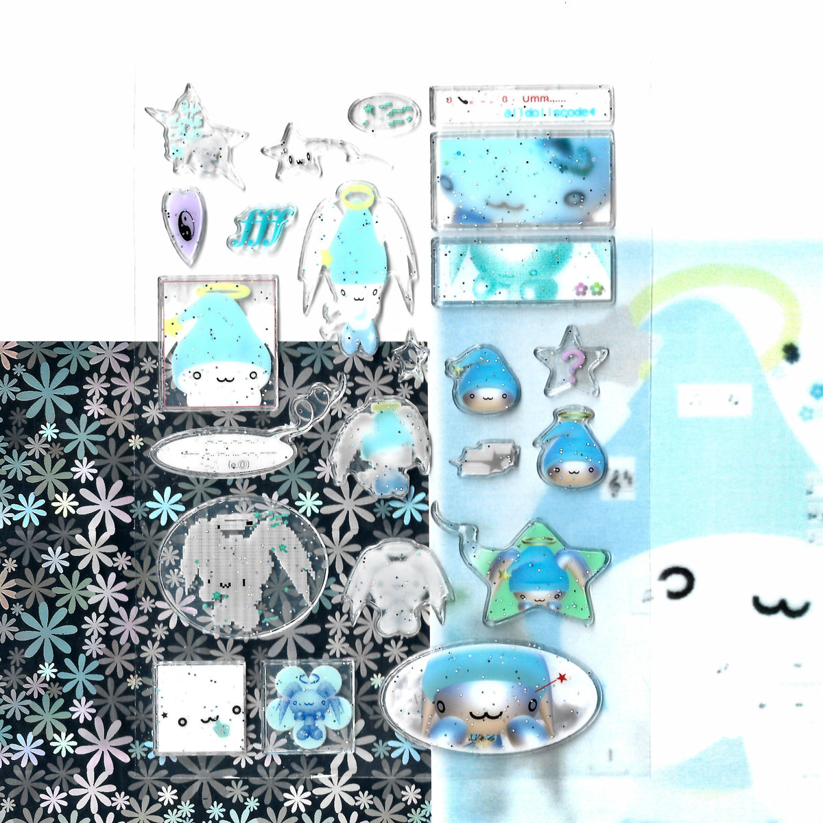 "Mini angel" 3D sticker sheet - alldollscode