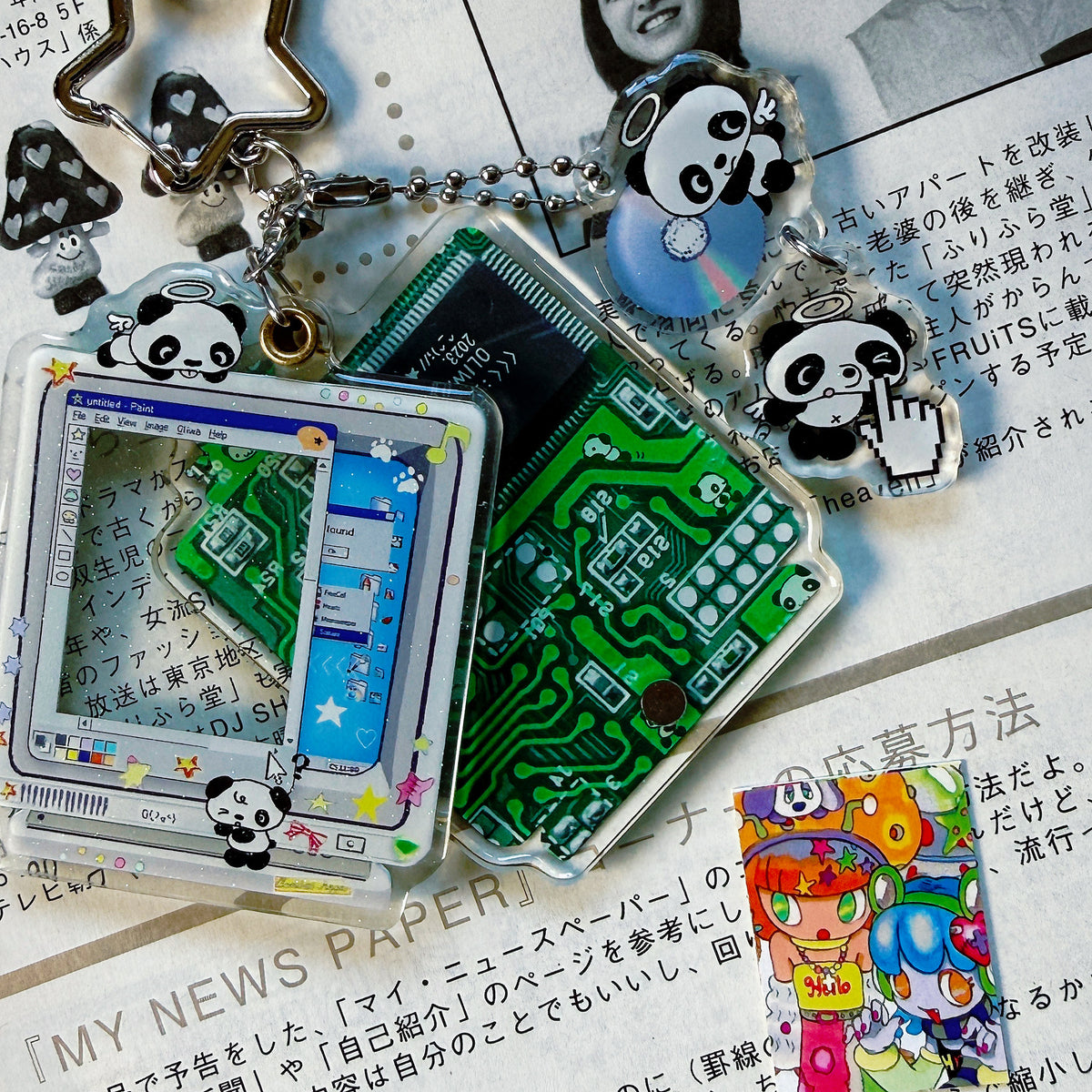“Mini Panda computer” keychain - Oliwa