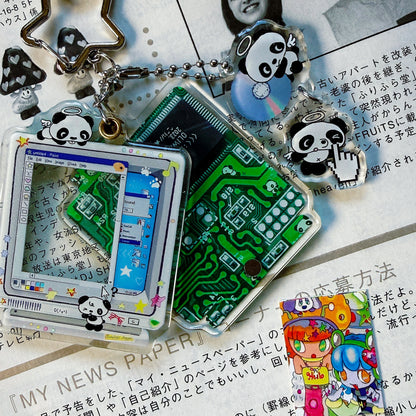 “Mini Panda computer” keychain - Oliwa