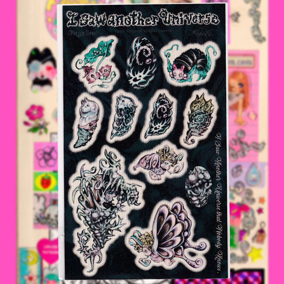 "Another Universe" sticker sheet - Fuzzy Land