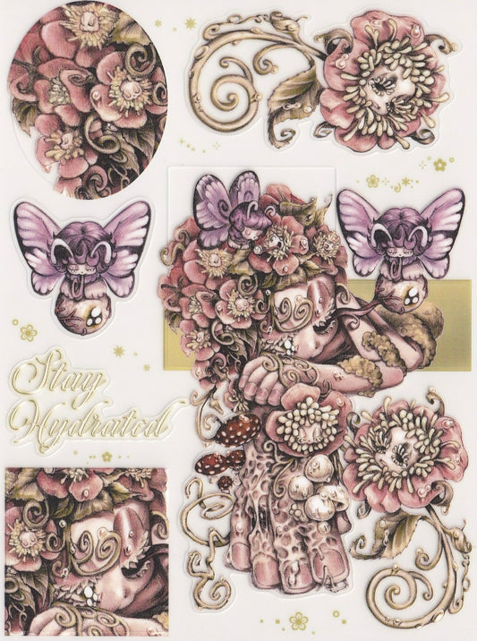 "Enchanted Forest" sticker sheet - Fuzzy Land