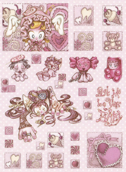 "Puzzy Land" sticker sheet - Fuzzy Land