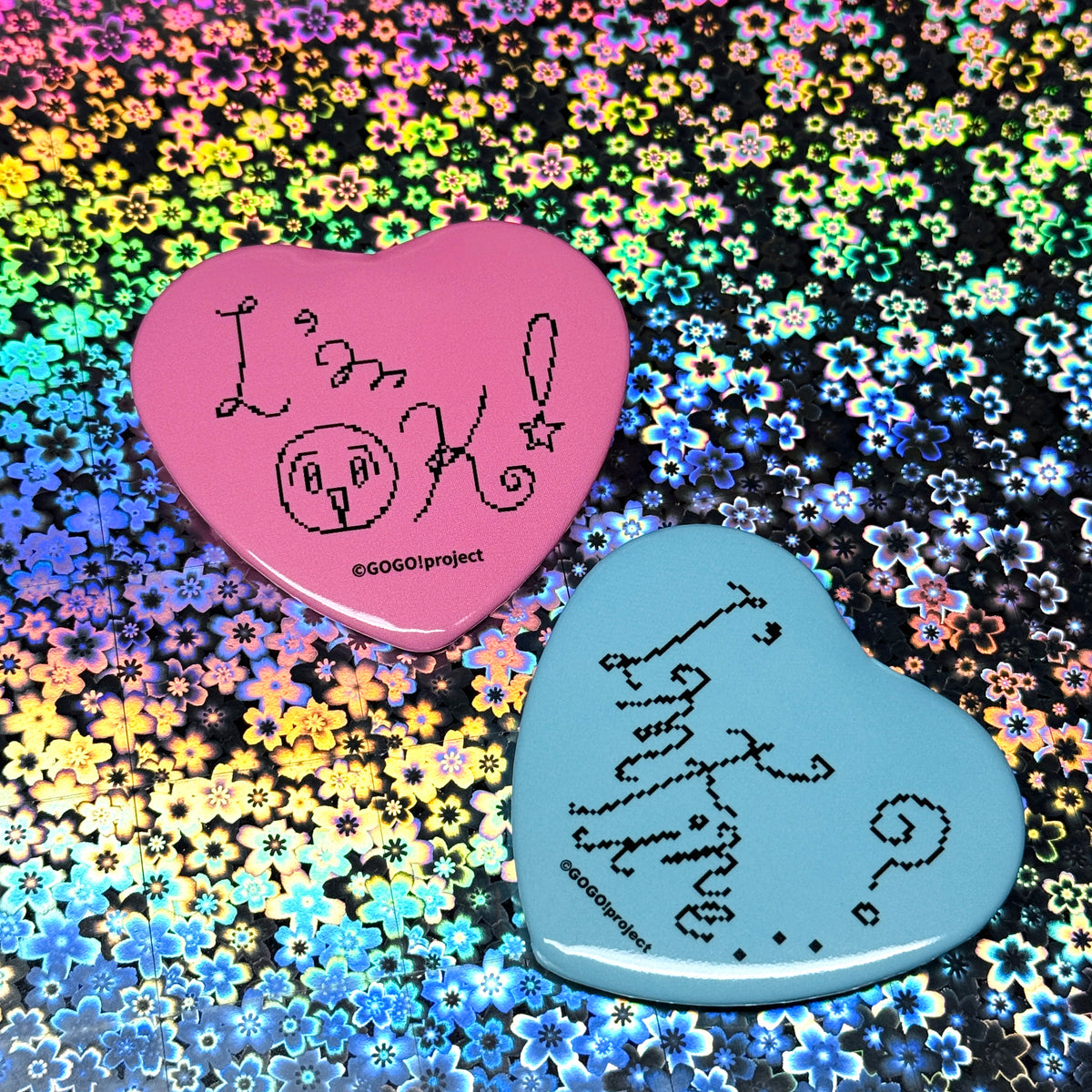 "I'm Fine...?" heart badge - GOGO!Project