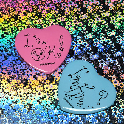 "I'm Fine...?" heart badge - GOGO!Project