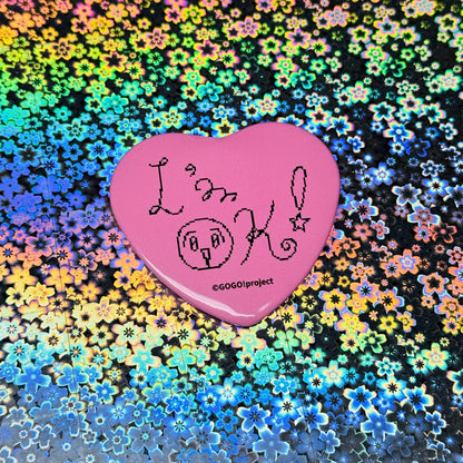 "I'm OK!" heart badge - GOGO!Project