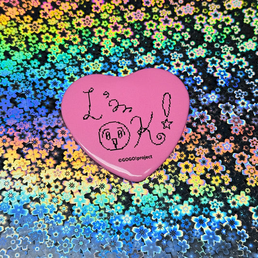 "I'm OK!" heart badge - GOGO!Project