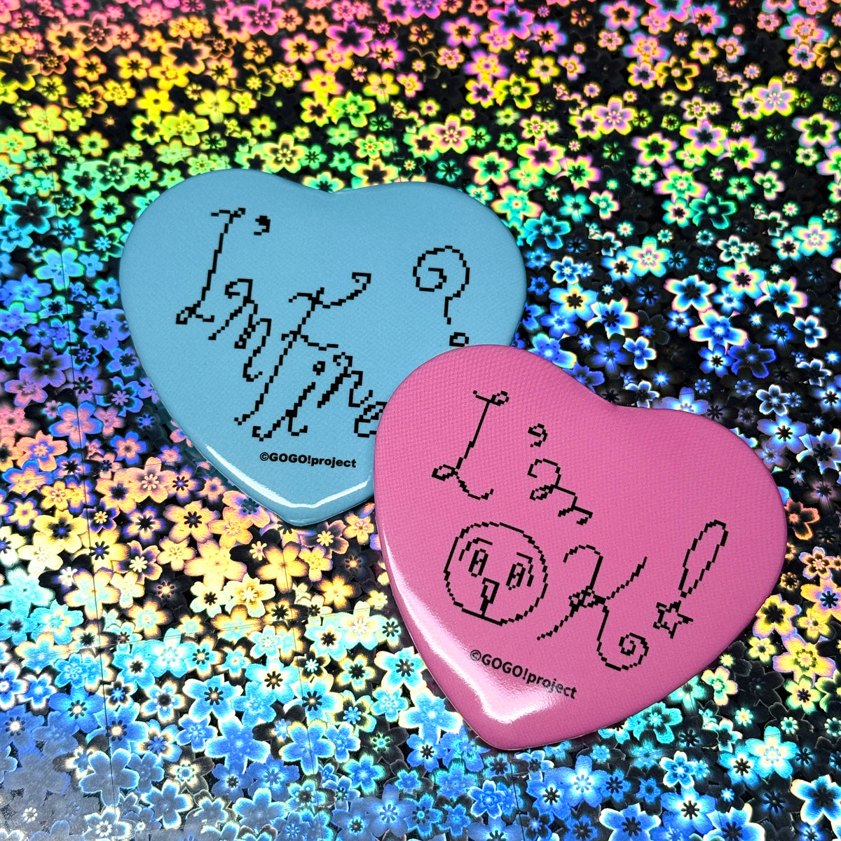 "I'm OK!" heart badge - GOGO!Project