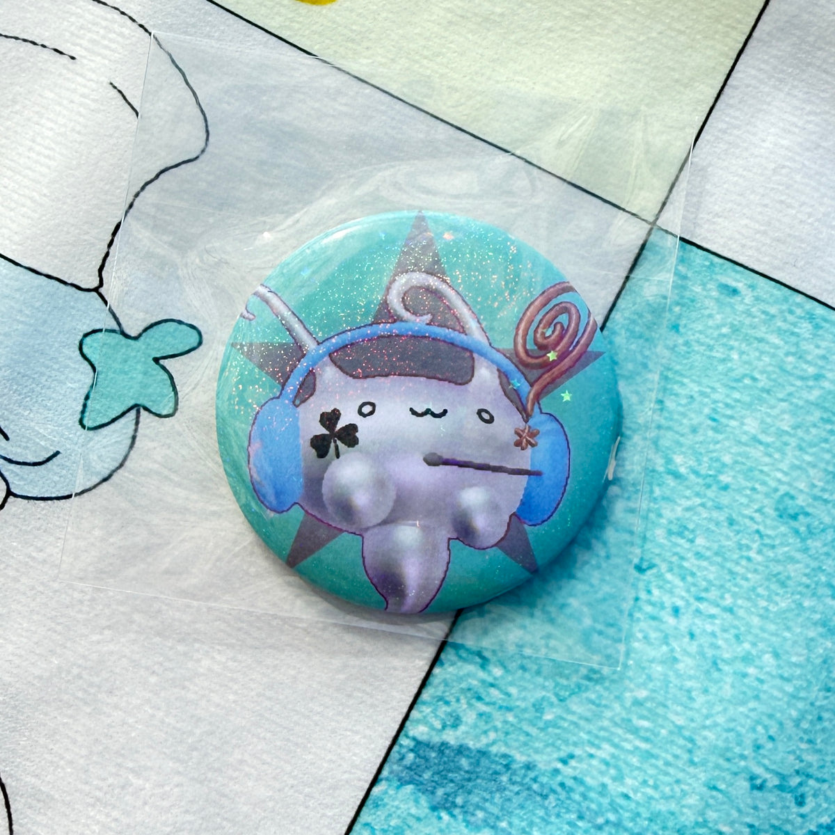 Sparkly badge (choose your design !) - alldollscode