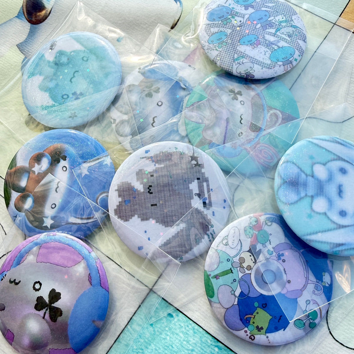 Sparkly badge (choose your design !) - alldollscode