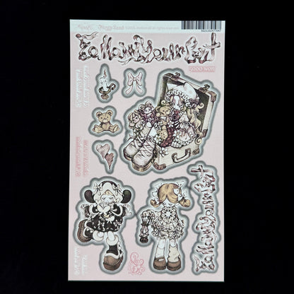 "Trust your gut !" sticker sheet - Fuzzy Land