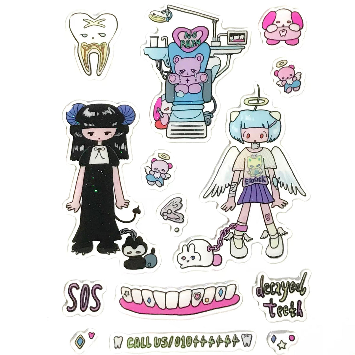 "Dental Hospital" sticker sheet - Sunonebird