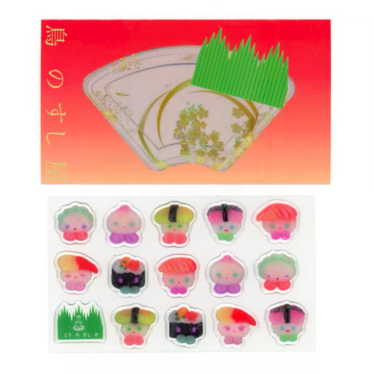 "Sushi Friends" sticker sheet - Sunonebird