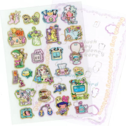 "Plush Toy Dependency" sticker sheet - Sunonebird