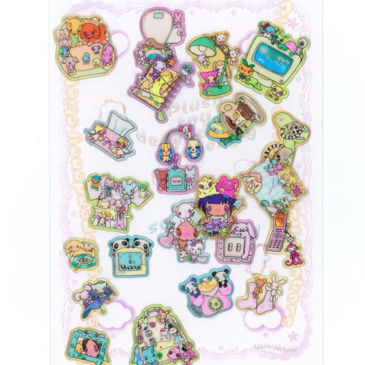 "Plush Toy Dependency" sticker sheet - Sunonebird