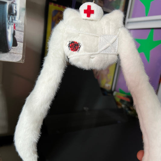 "Nurse emo cat" keychain (white ver.) - Mewgodow