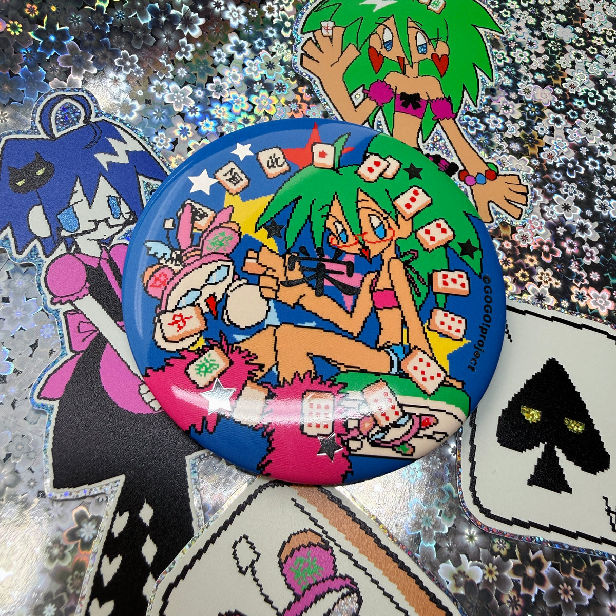 "Mahgong Love 榮!" badge - GOGO!Project
