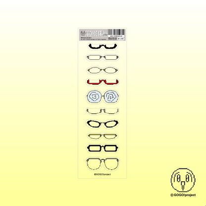 "bishojo's glasses sticker" - GOGO!Project