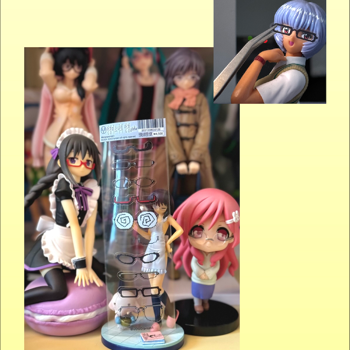 "bishojo's glasses sticker" - GOGO!Project