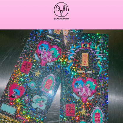 "幸せ time" sticker sheet- GOGO!Project