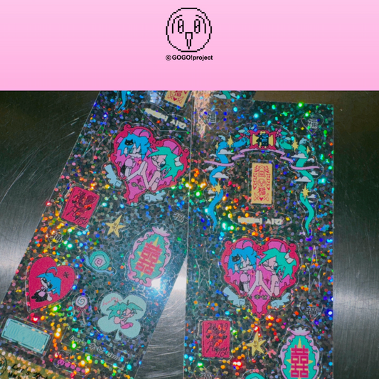 "幸せ time" sticker sheet- GOGO!Project