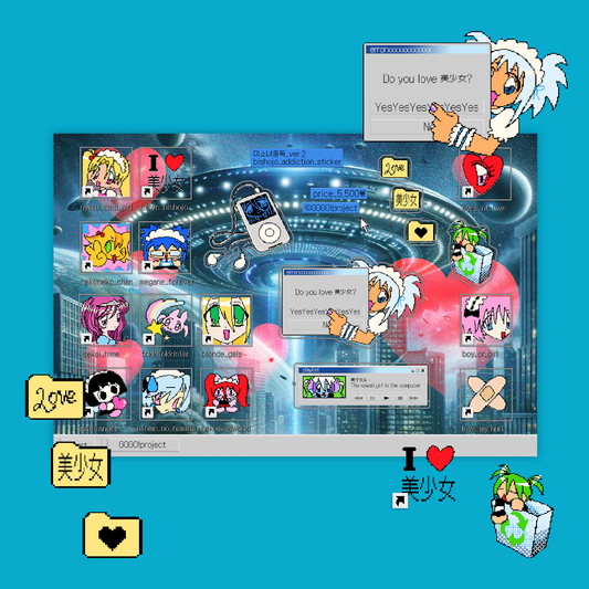 "Bishojo addiction (ver.2)" sticker sheet - GOGO!Project