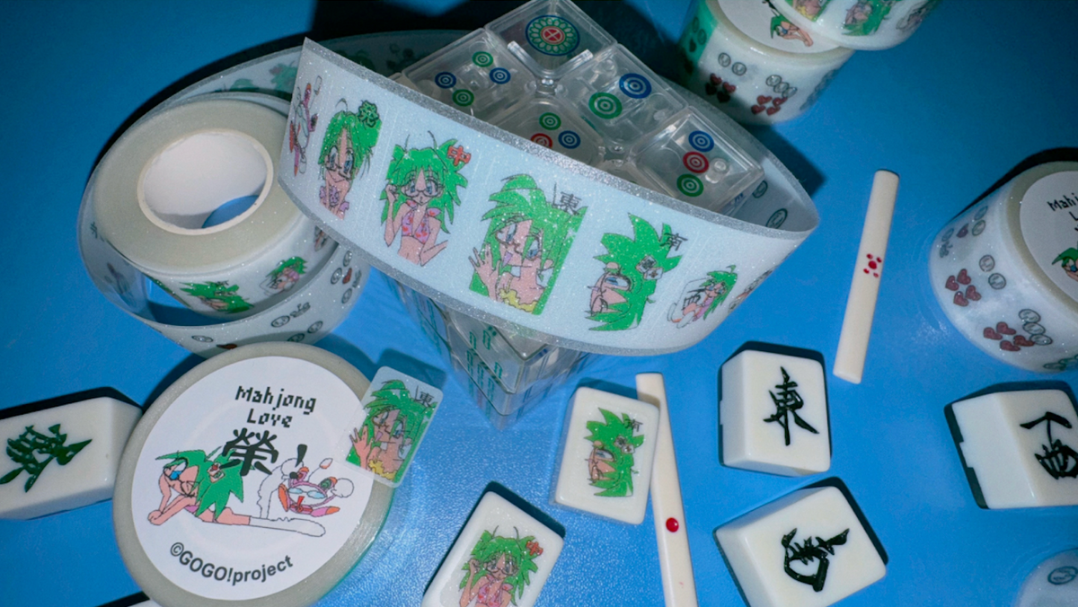 Mahgong Love 榮! kiss cut sticker (roll tape) - GOGO!Project