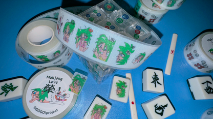 Mahgong Love 榮! kiss cut sticker (roll tape) - GOGO!Project