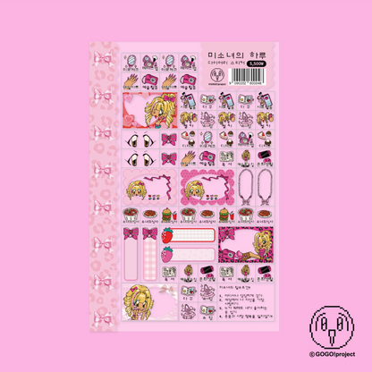 "Gyaru" bishojo diary sticker sheet - GOGO!Project