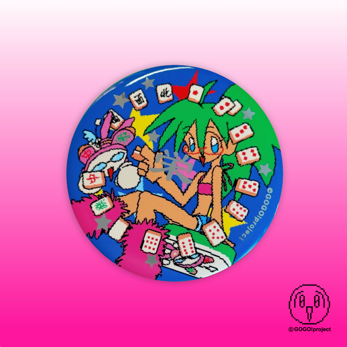 "Mahgong Love 榮!" badge - GOGO!Project