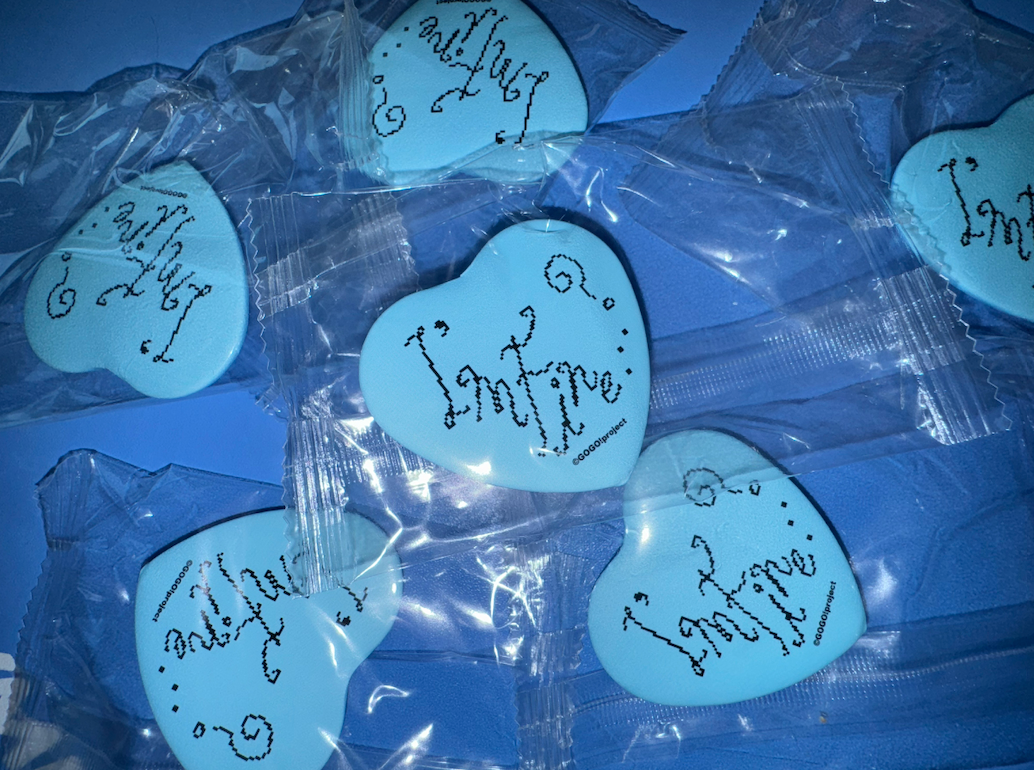 "I'm Fine...?" heart badge - GOGO!Project