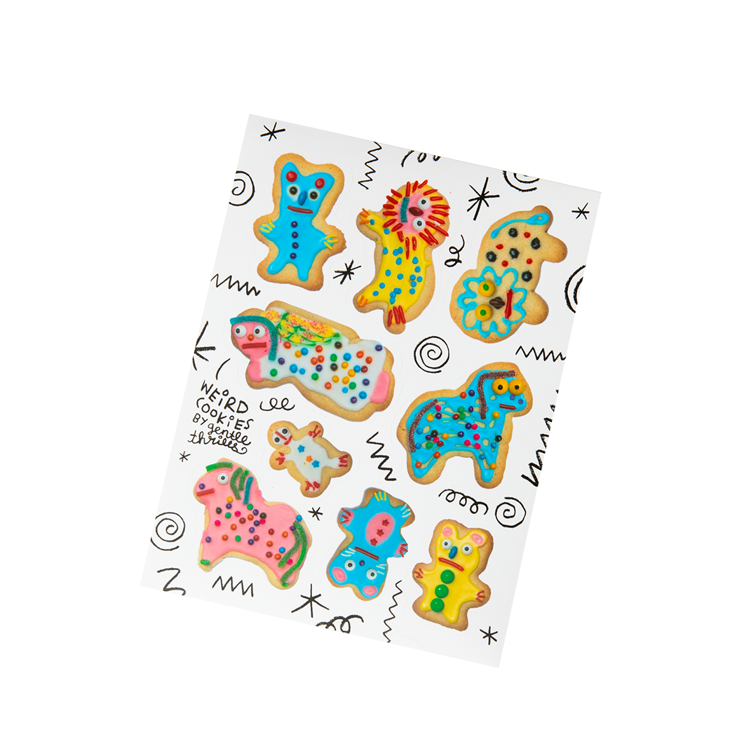 "Weird cookies" sticker sheet - gentle thrills